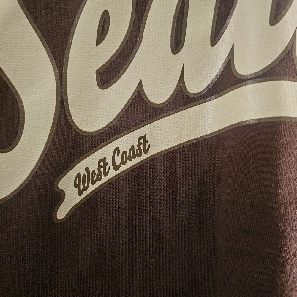 Divided Brown and Cream Varsity Jacket Classic Collegiate Style - Picture 4 of 13